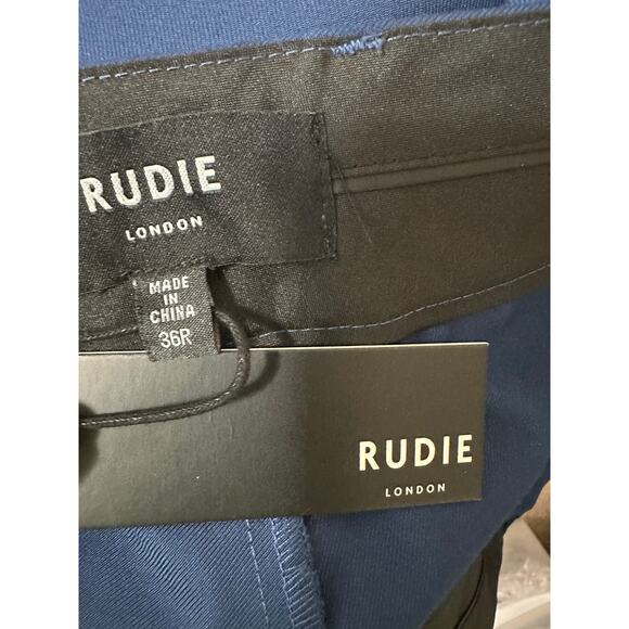 Rudie London blue flat front dress pants size 36R - Picture 3 of 8